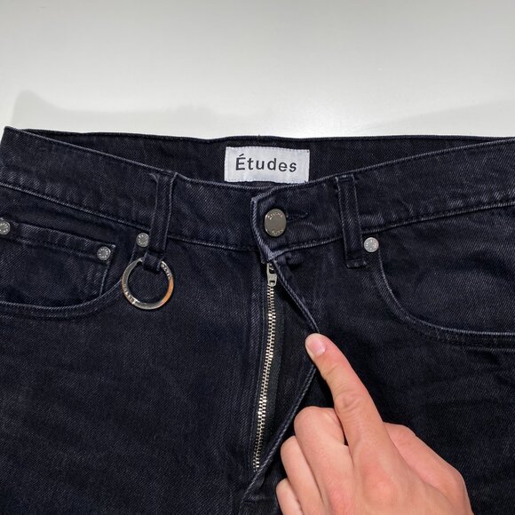 Etudes Studios Slim Fit Black Organic Cotton Relic Jeans men's size 29x29 - Picture 4 of 10